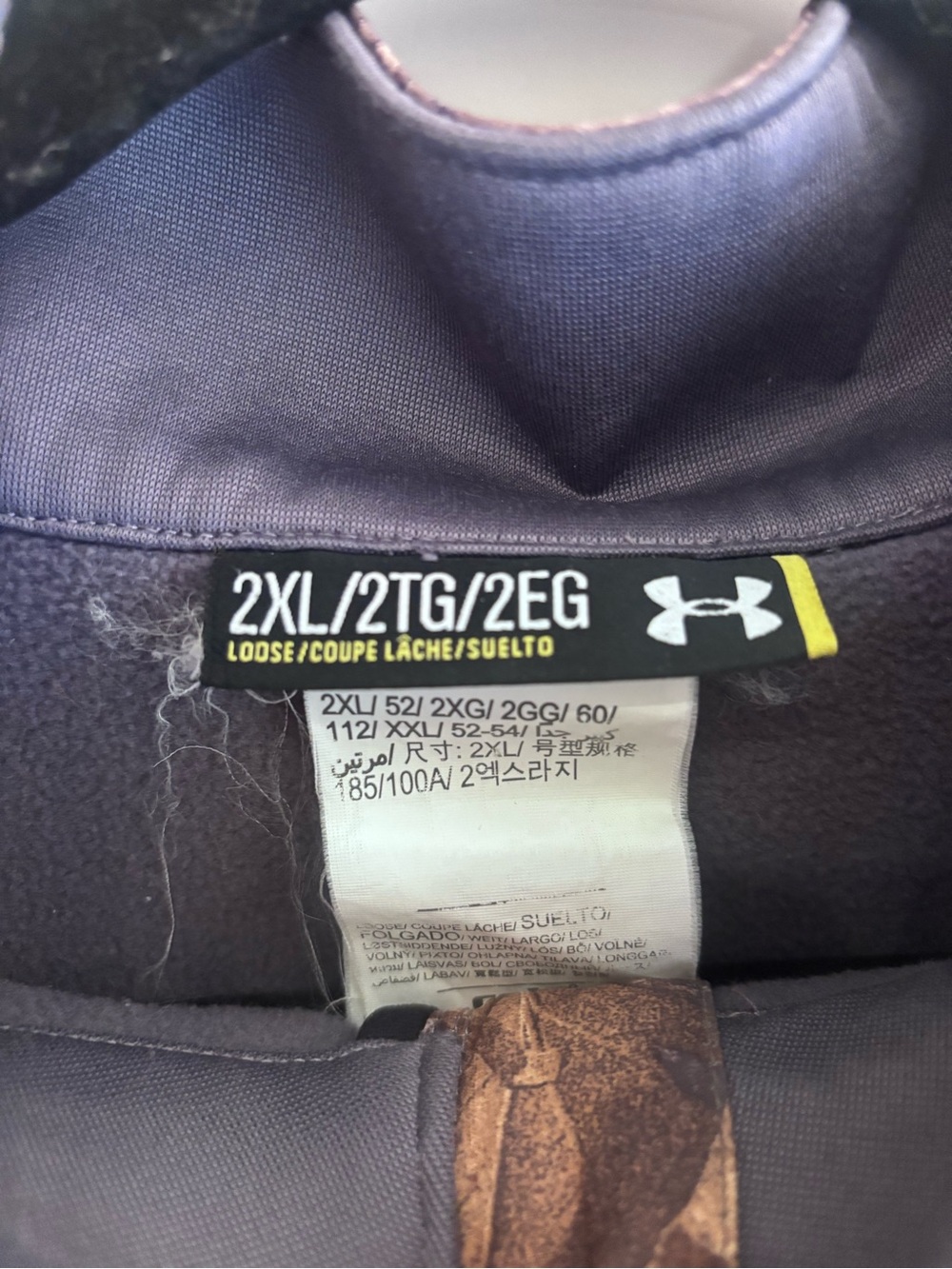 Under armour cold gear realtree APX camo 1/4zip hunting pullover men’s 2xl gray - Picture 3 of 6